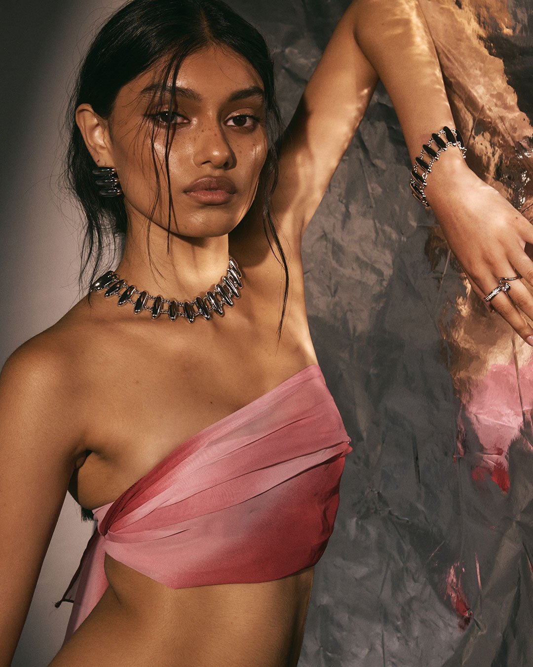 The Milan Bead Stud Necklace - Image 5