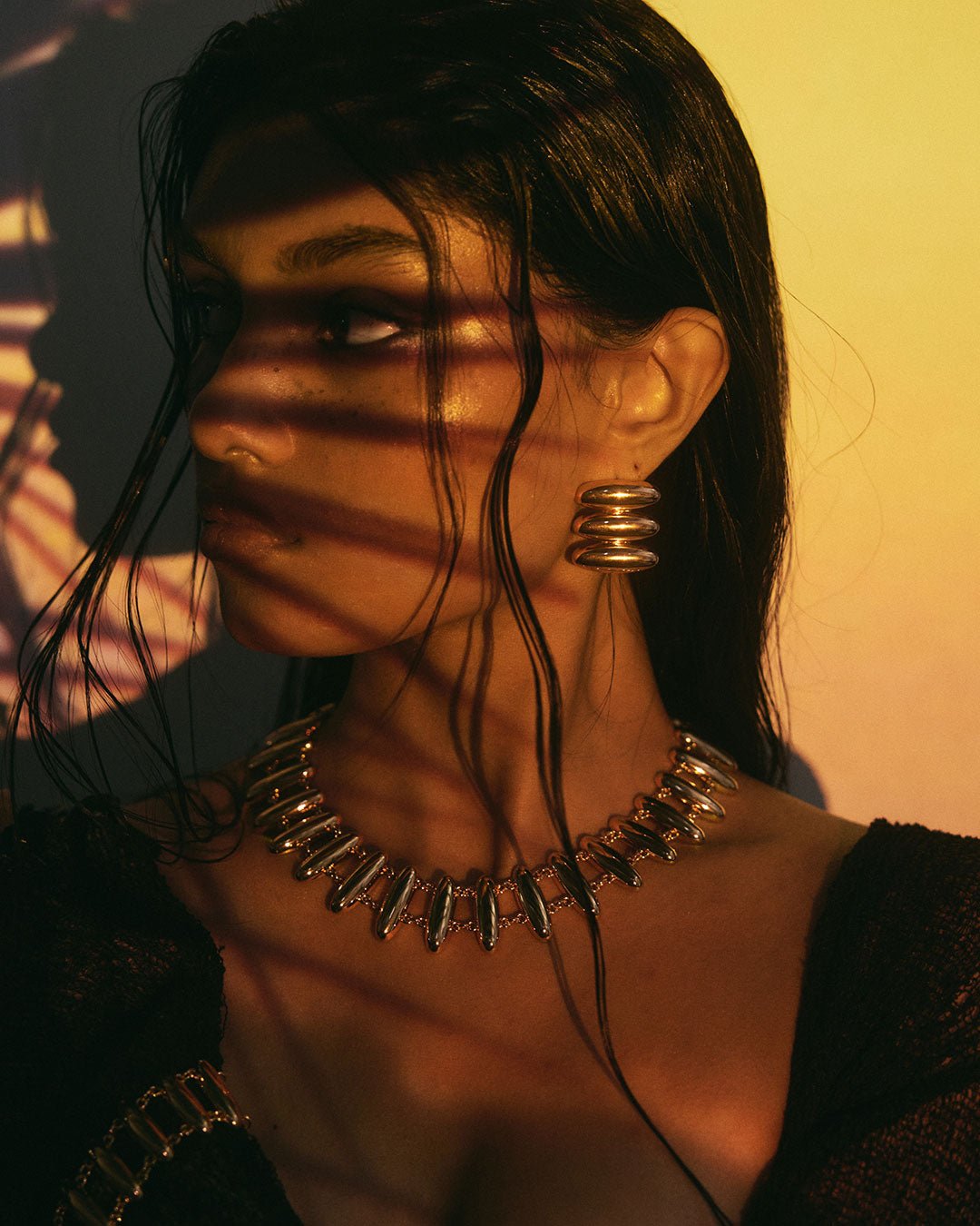 The Milan Bead Stud Necklace - Image 3