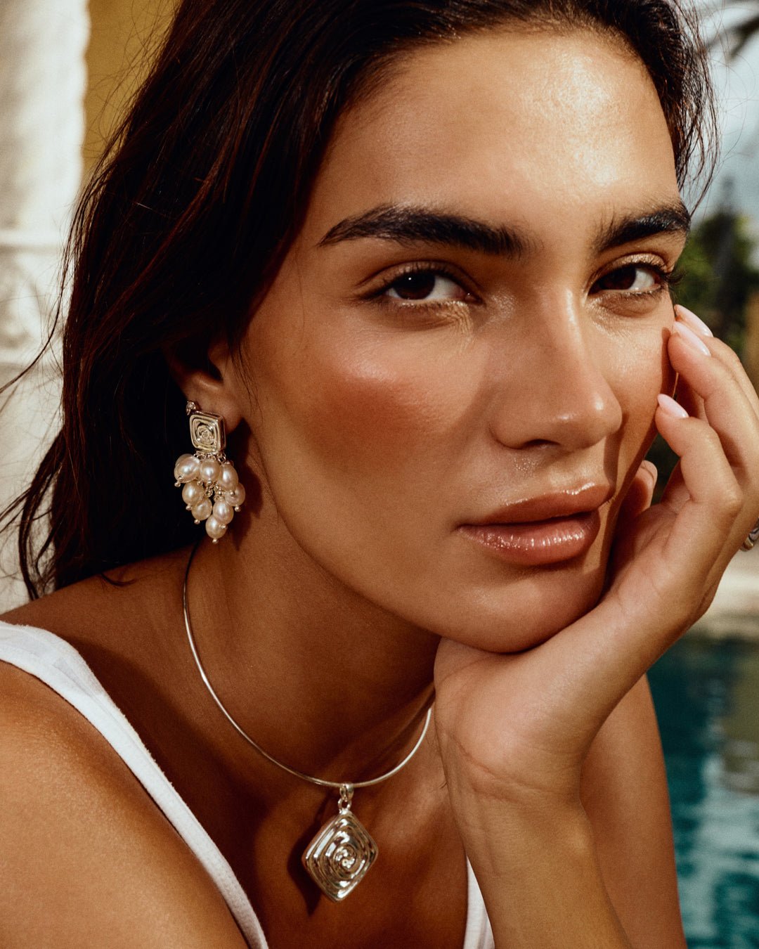The Seychelles Pearl Statement Studs- Silver - Image 5
