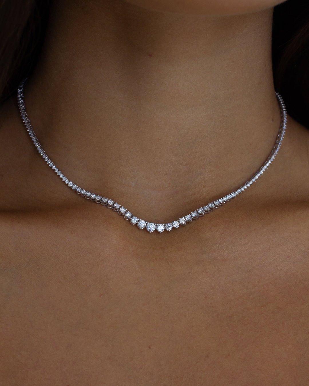 The Graduated Tennis Necklace - Image 11