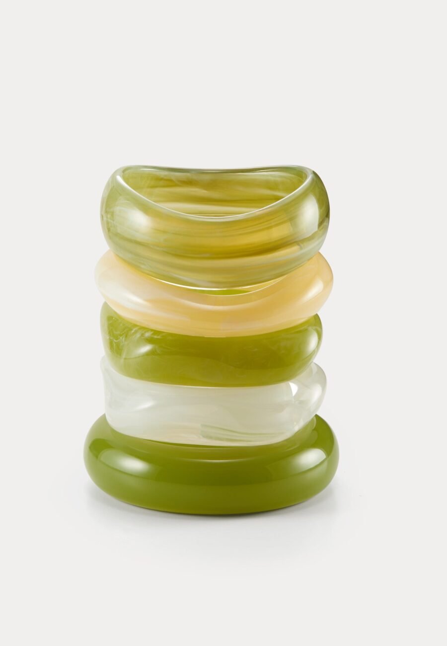 The Formentera Bangle Set- Green