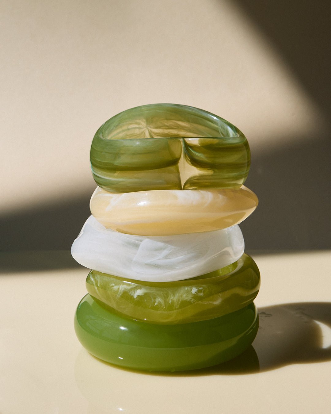 The Formentera Bangle Set- Green - Image 3