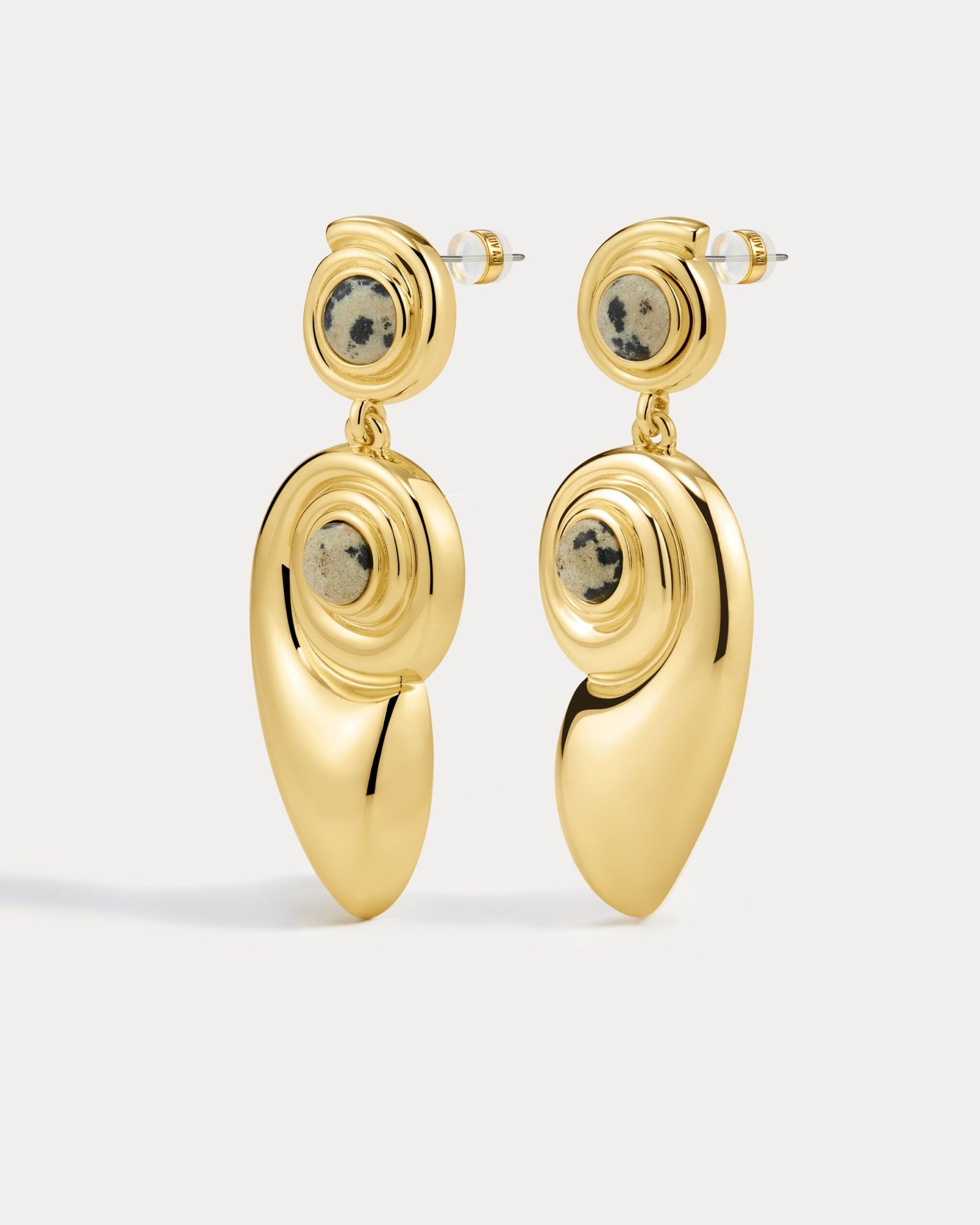 The Palma Shell Statement Earrings- Gold