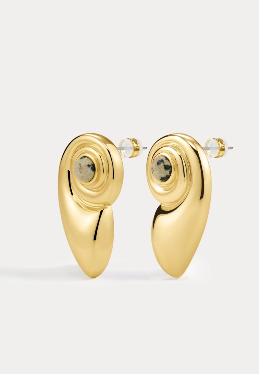 The Palma Shell Studs- Gold