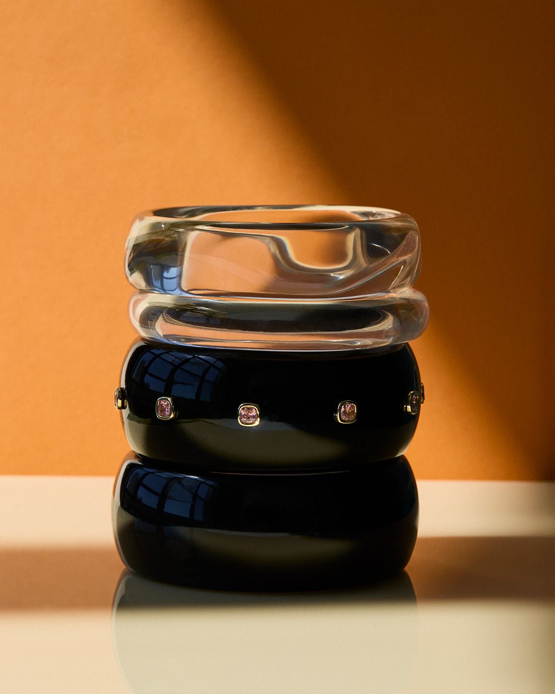 The St. Lucia Lucite Cuff- Gold - Image 2