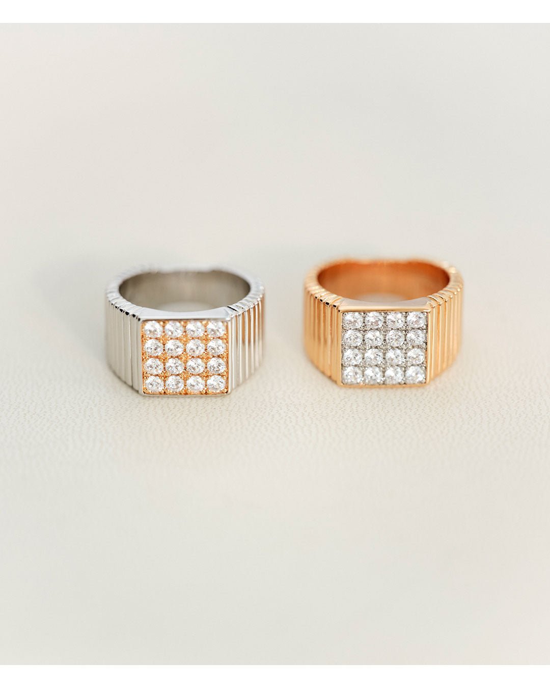 The Pave Square Signet Ring - Image 3