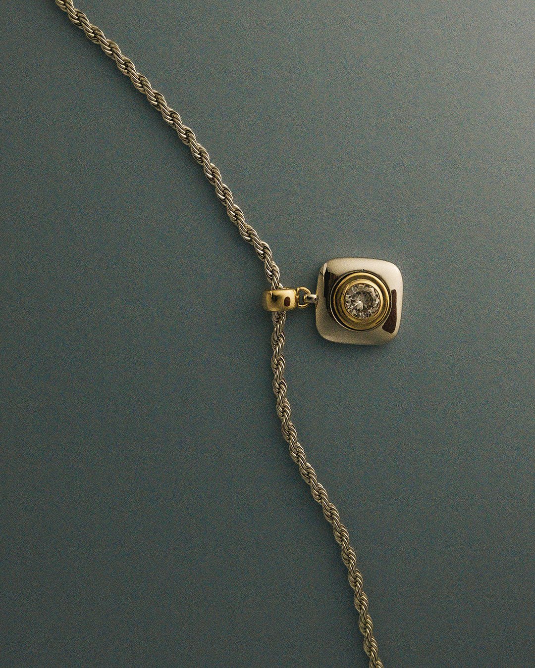 The Luna Bezel Pendant Necklace-Gold - Image 4