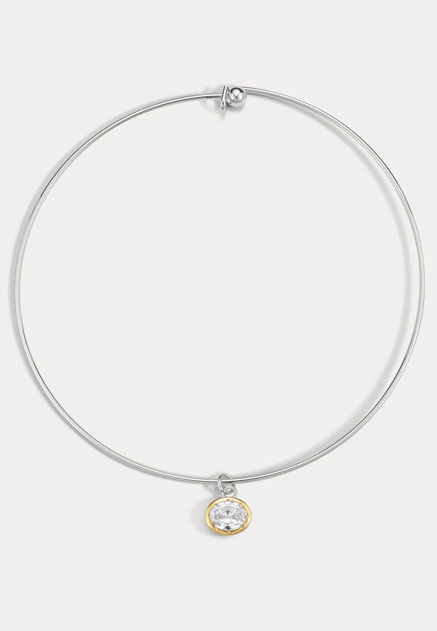 The Marais Pendant Wire Necklace- Silver
