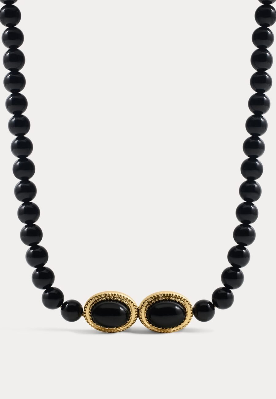 The Midnight Mesa Beaded Necklace-Gold