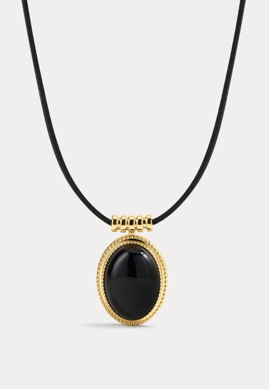 The Midnight Mesa Cord Necklace-Gold