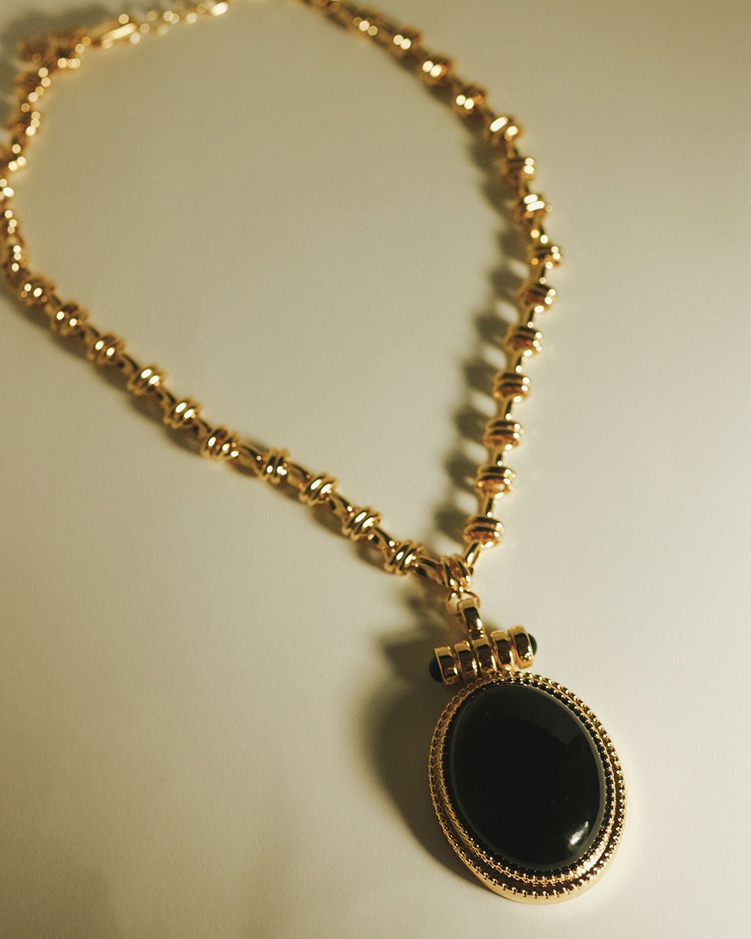 The Midnight Mesa Pendant Necklace-Gold - Image 3