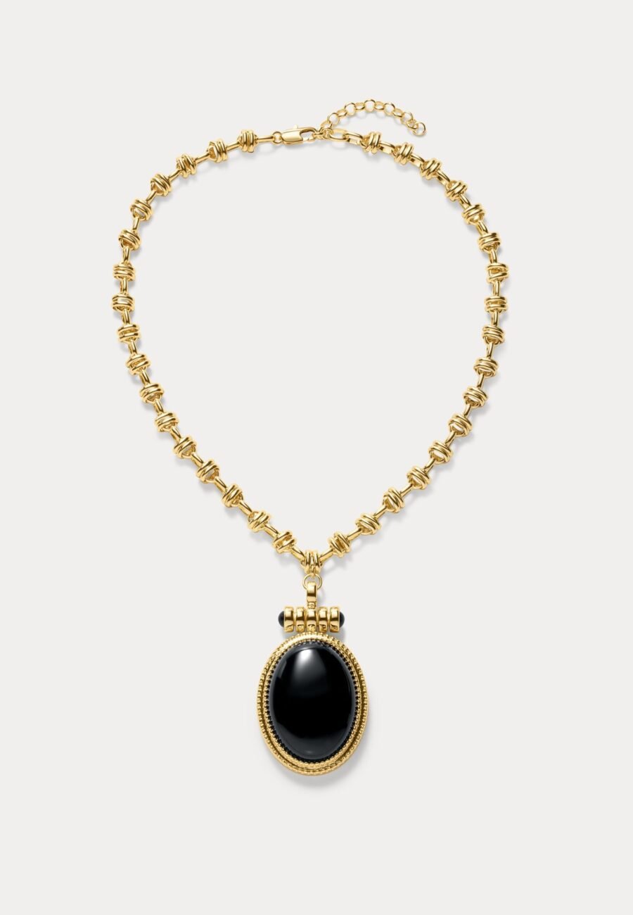 The Midnight Mesa Pendant Necklace-Gold