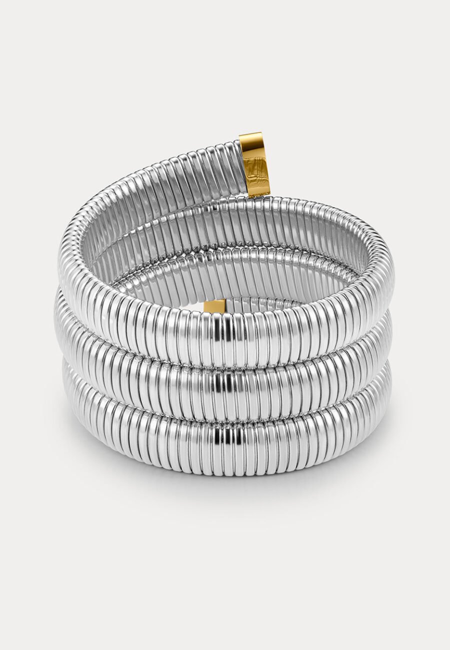 The Palais Flex Snake Chain Bracelet- Silver