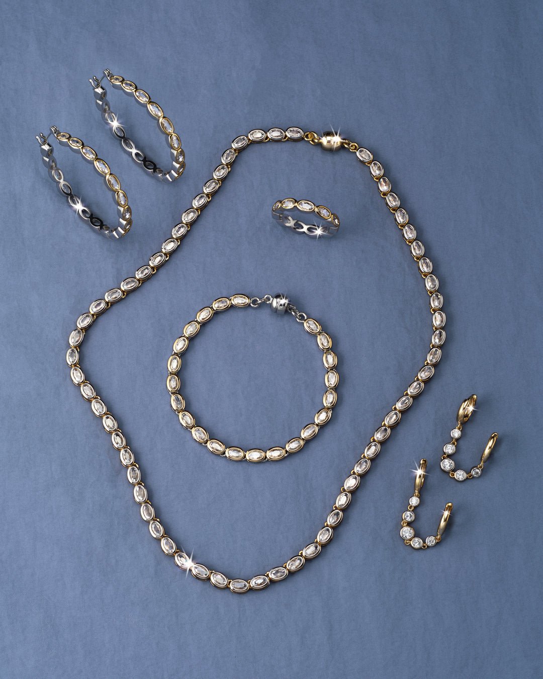 The Palais Tennis Necklace-Gold - Image 3