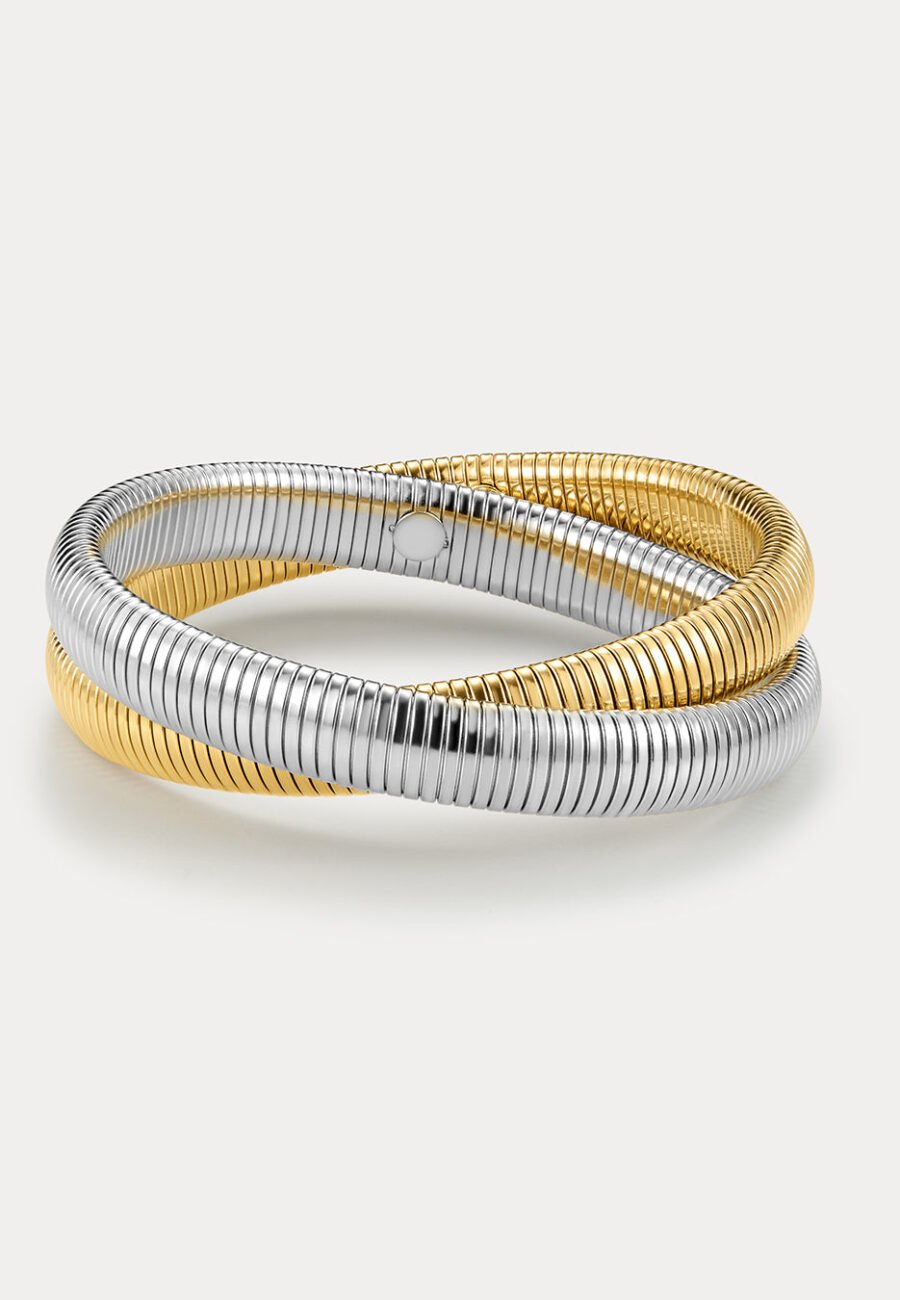 The Two Tone Flex Snake Chain Bracelet