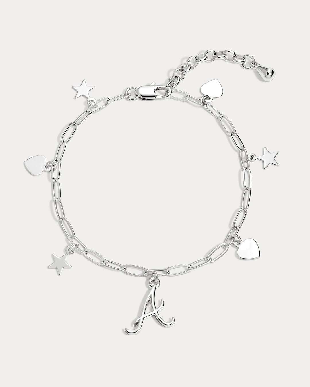 The MLB Star + Hearts Logo Charm Bracelet- Silver - Image 8