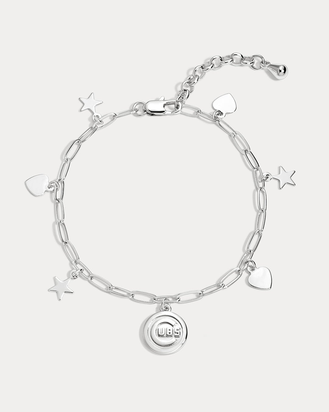 The MLB Star + Hearts Logo Charm Bracelet- Silver - Image 9
