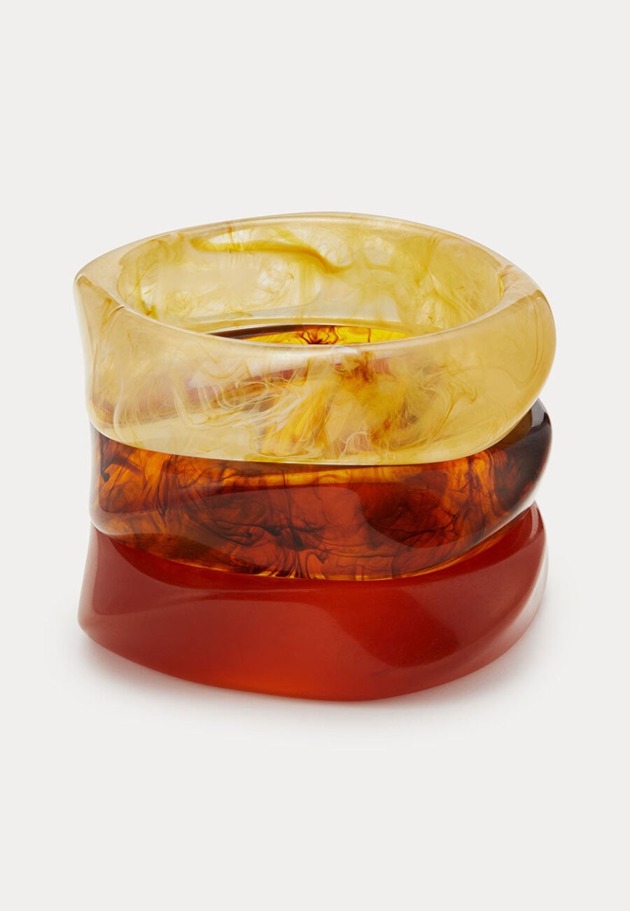 The Formentera Bangle Set- Tortoise