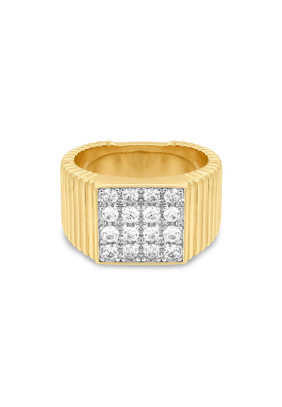 The Pave Square Signet Ring