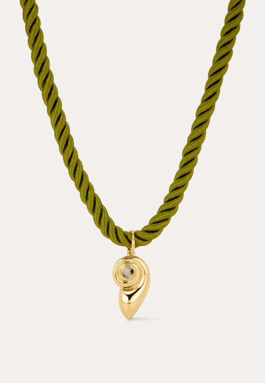 The Palma Shell Cord Necklace- Gold