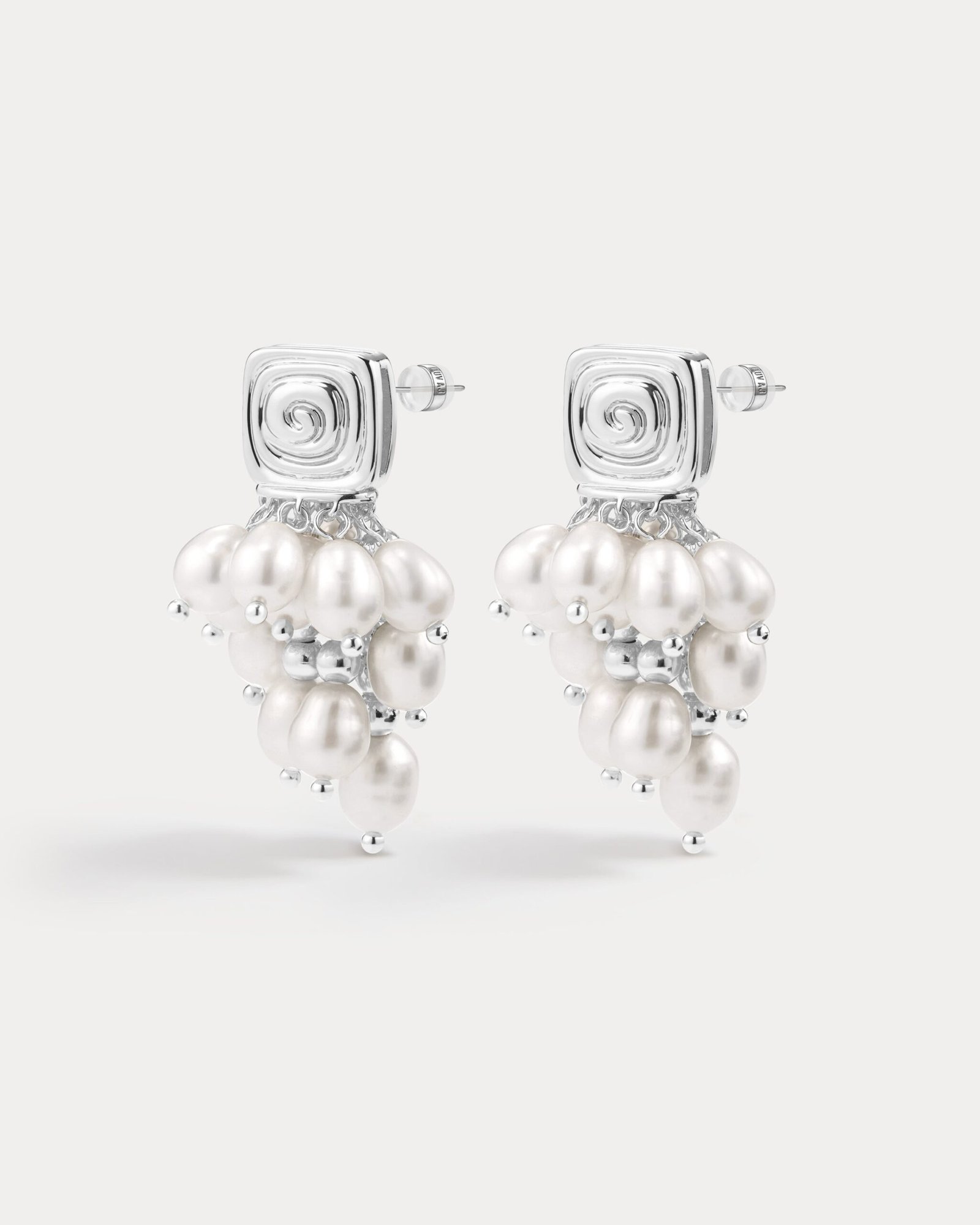 The Seychelles Pearl Statement Studs- Silver