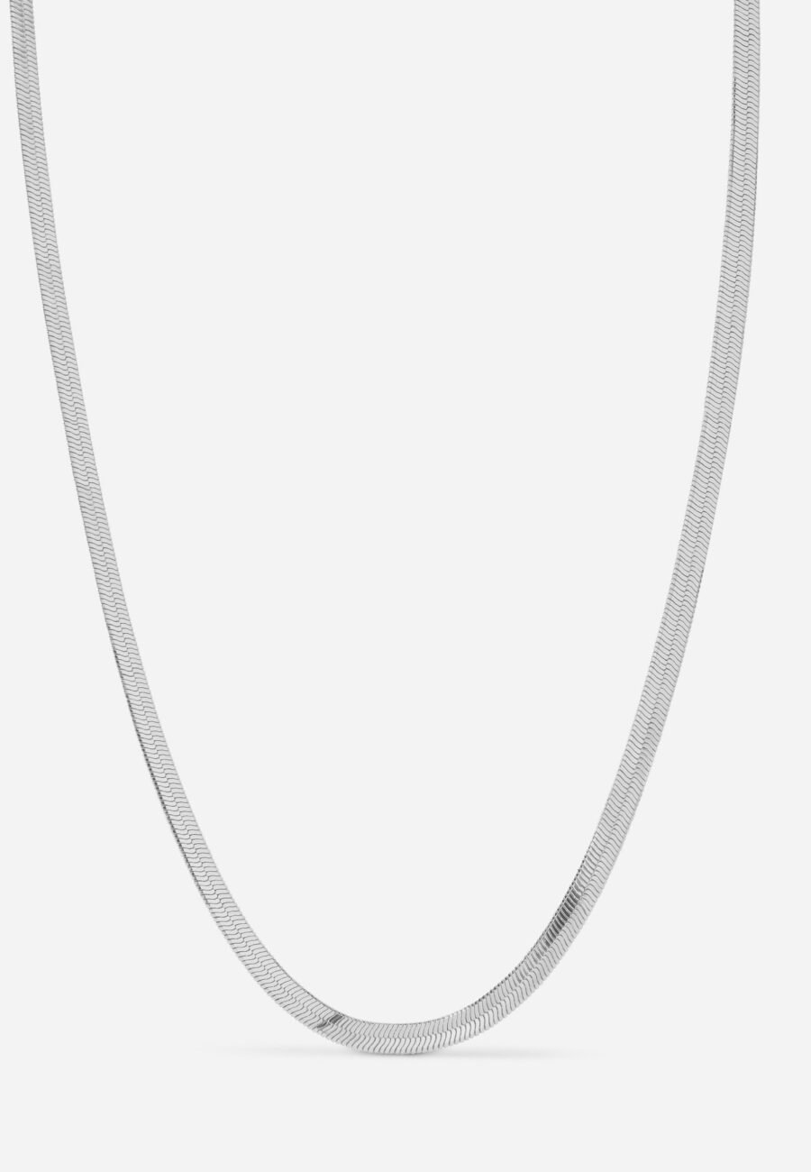 The Classique Herringbone Chain- Silver